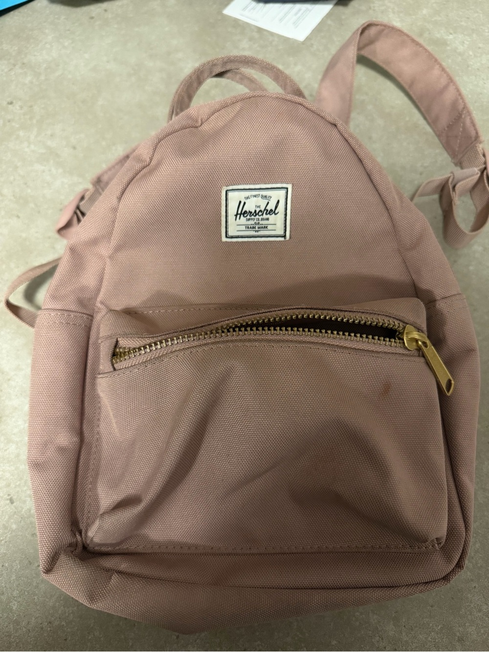 Herschel Supply Company Small Backpack in Blush Pink with Gold Zipper